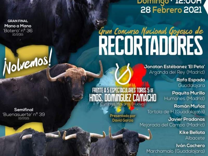Almoguera celebra el primer Concurso Nacional Goyesco de Recortadores en 2021
